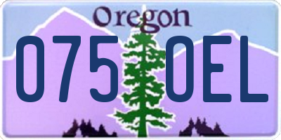 OR license plate 075OEL