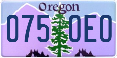 OR license plate 075OEO