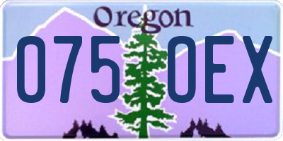 OR license plate 075OEX