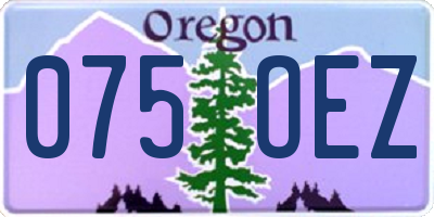 OR license plate 075OEZ