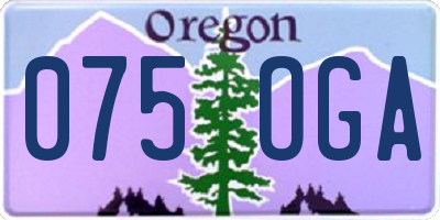 OR license plate 075OGA