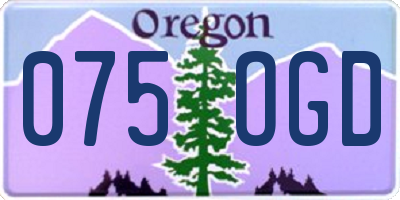 OR license plate 075OGD