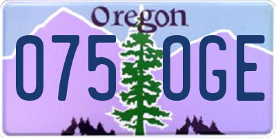 OR license plate 075OGE