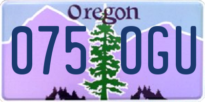 OR license plate 075OGU