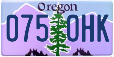 OR license plate 075OHK