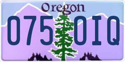 OR license plate 075OIQ