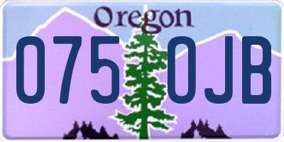 OR license plate 075OJB