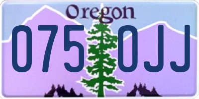 OR license plate 075OJJ