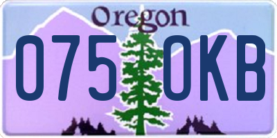 OR license plate 075OKB
