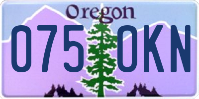 OR license plate 075OKN