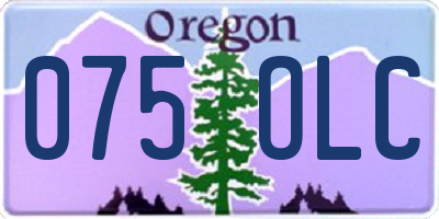 OR license plate 075OLC