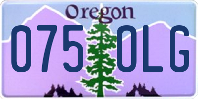 OR license plate 075OLG