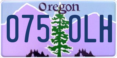 OR license plate 075OLH