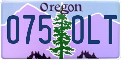 OR license plate 075OLT