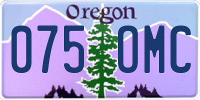 OR license plate 075OMC