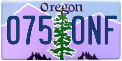 OR license plate 075ONF