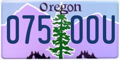 OR license plate 075OOU