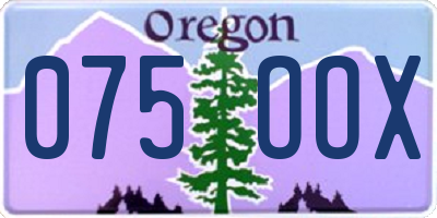 OR license plate 075OOX