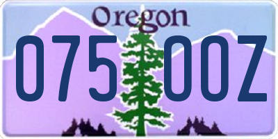 OR license plate 075OOZ