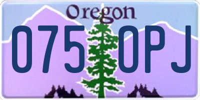 OR license plate 075OPJ