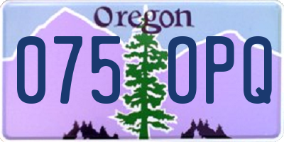 OR license plate 075OPQ