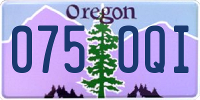 OR license plate 075OQI