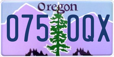 OR license plate 075OQX