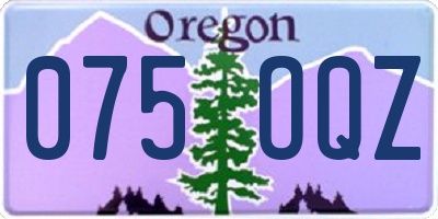 OR license plate 075OQZ
