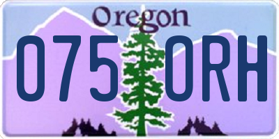 OR license plate 075ORH