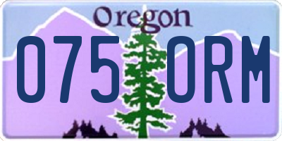 OR license plate 075ORM