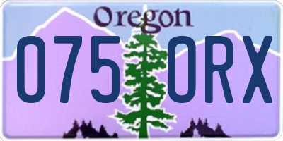 OR license plate 075ORX