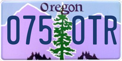 OR license plate 075OTR