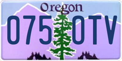 OR license plate 075OTV