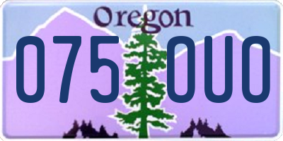 OR license plate 075OUO