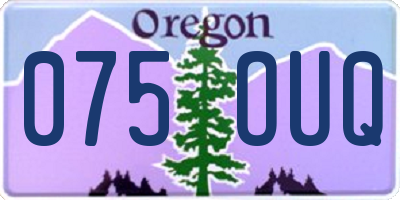 OR license plate 075OUQ