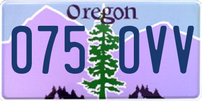 OR license plate 075OVV