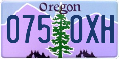 OR license plate 075OXH