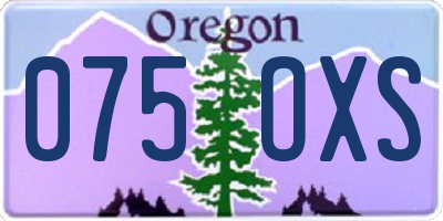 OR license plate 075OXS