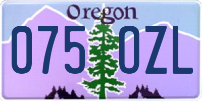 OR license plate 075OZL