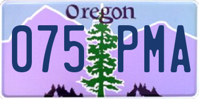 OR license plate 075PMA