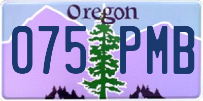 OR license plate 075PMB