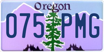 OR license plate 075PMG