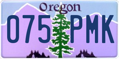 OR license plate 075PMK