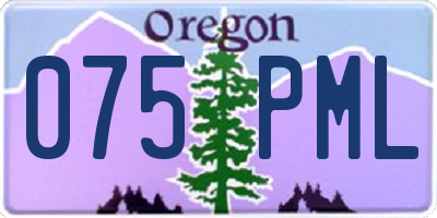 OR license plate 075PML