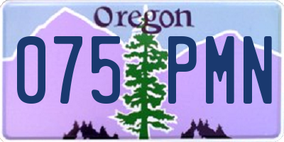 OR license plate 075PMN