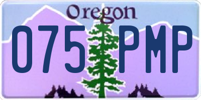 OR license plate 075PMP