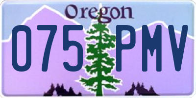 OR license plate 075PMV