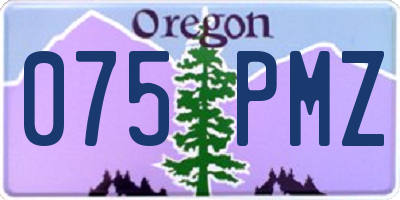 OR license plate 075PMZ