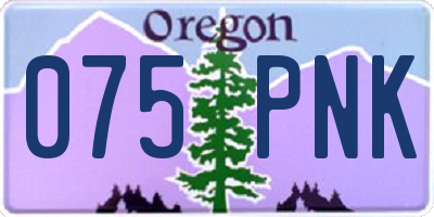 OR license plate 075PNK