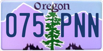 OR license plate 075PNN
